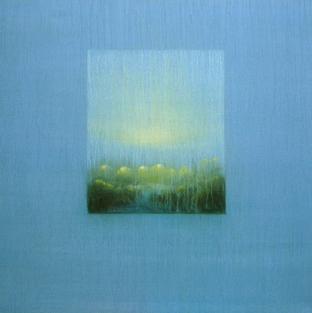 "Ambiente lacustre nº 11". Temple vinílico sobre lienzo. 70 x 70cm. Sevilla 2007. Estudio del autor.